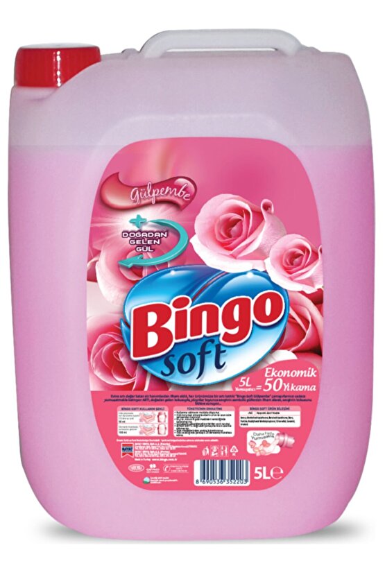 Soft Yumuşatıcı 5 lt Gülpembe X 2 Adet