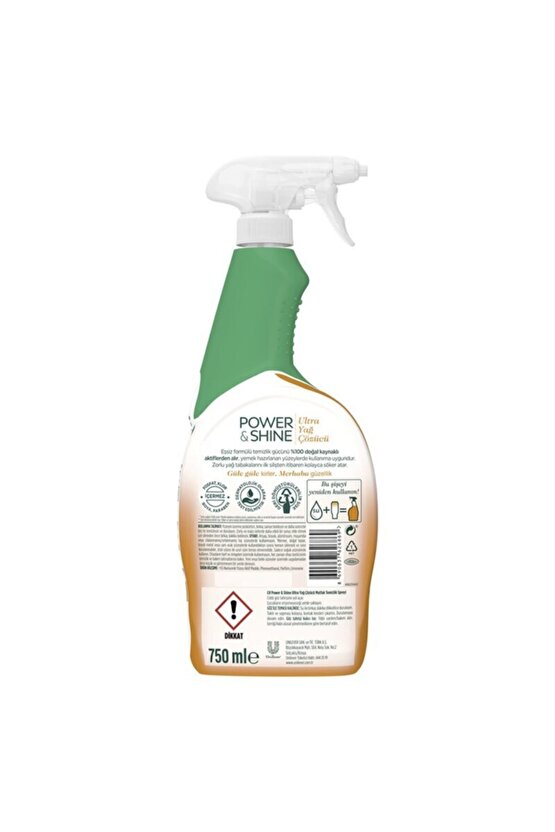 Power & Shine Sprey Temizleyici Mutfak Yağ Çözücü 750 ml
