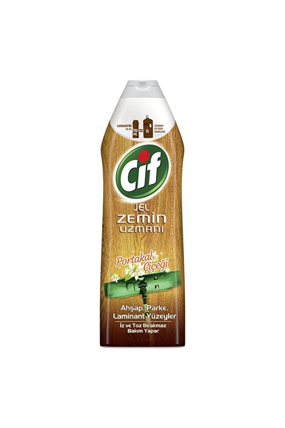 Zemin Uzmanı Portakal Çiçeği Ahşap, Parke, Laminant Zeminler için Jel Temizleyici 750 ml