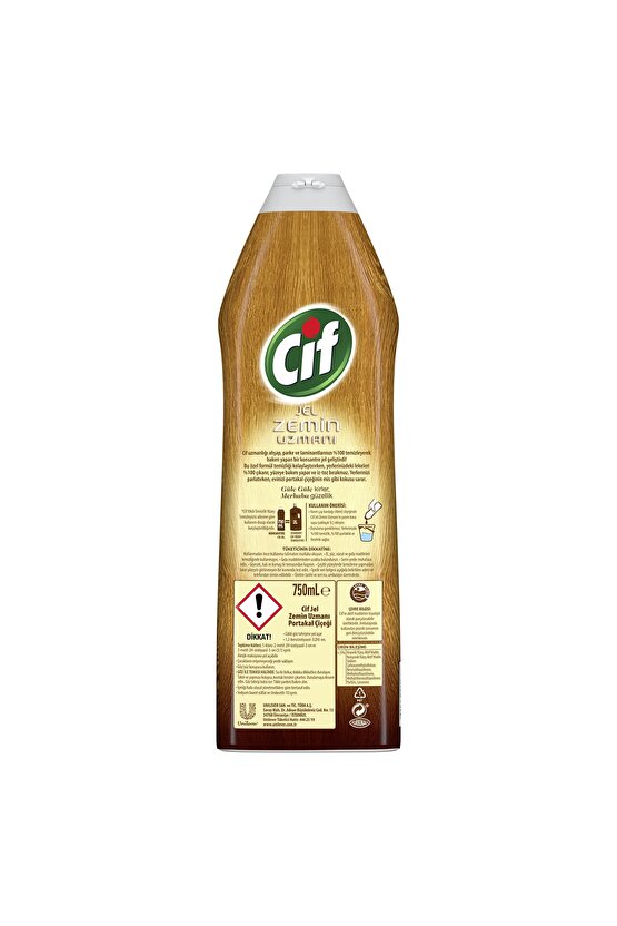 Zemin Uzmanı Portakal Çiçeği Ahşap, Parke, Laminant Zeminler için Jel Temizleyici 750 ml