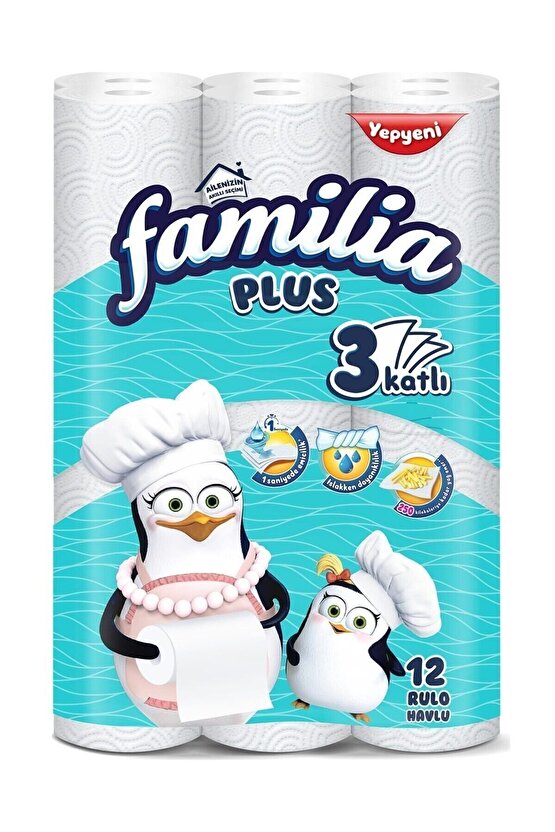 Kağıt Havlu 3 Katlı 12 Rulo