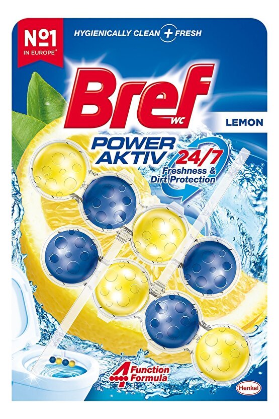 Power Aktiv Katı Tuvalet Bloğu Limon Kokulu 2 Li