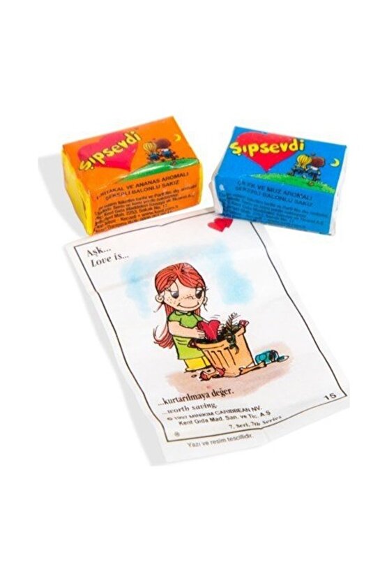 Çilek & Muz Aromali Sakız 10 Lü Kutu