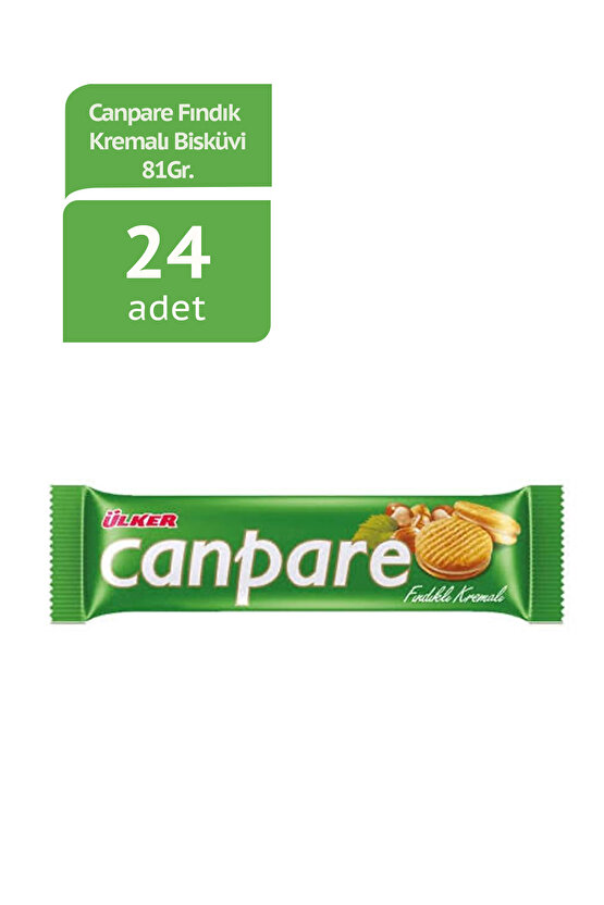 CANPARE Fındıklı Kremalı Bisküvi - 81 gram - 24 adet