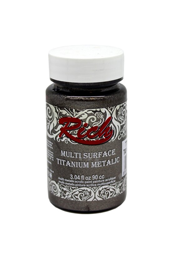 Multi Surface Titanium Metallic-metalik Akrilik Boya 90cc Taş Gri Stone Gray 2542