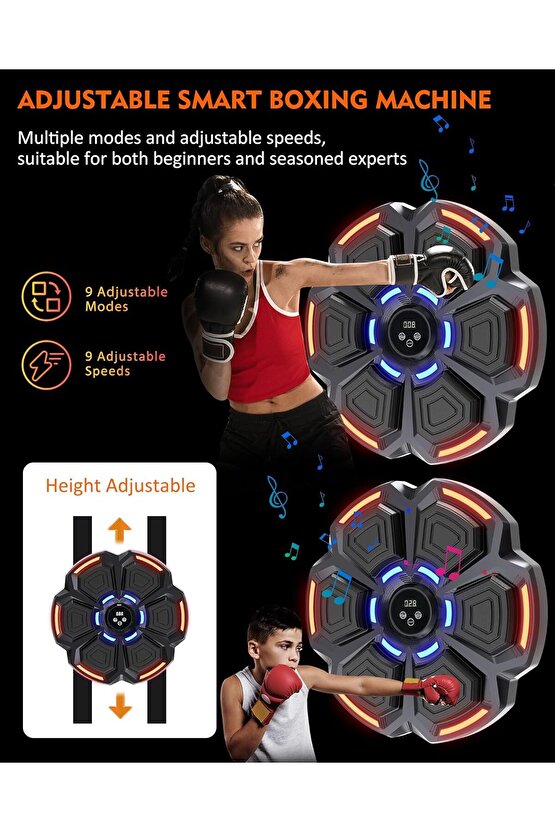 BLUETOOTH HOPARLÖR ÖZELLİKLİ DUVAR BOX MAKİNESİ 9 MOD SEVİYE AYARLI MÜZİKLİ BOKS MAKİNASI