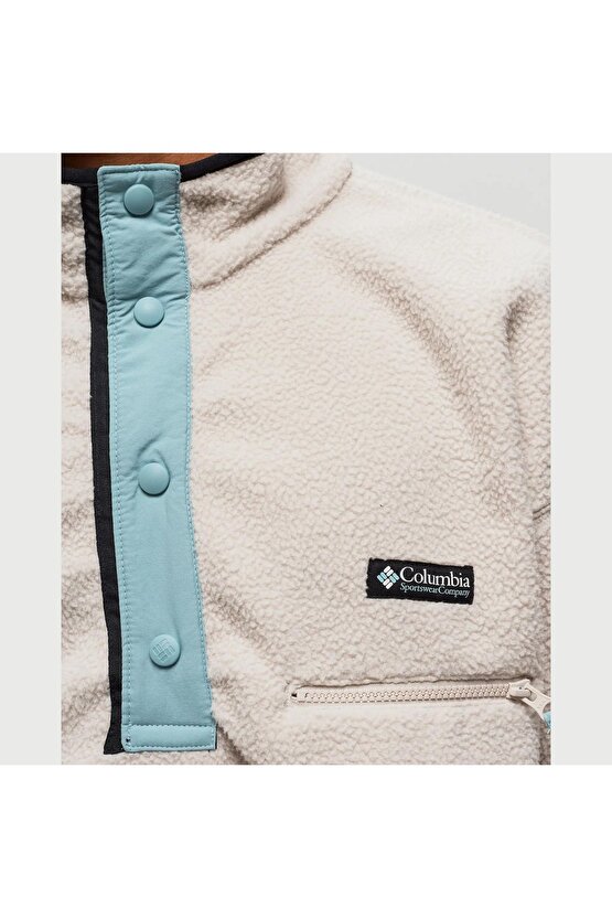 Erkek Krem Helvetia Half Snap Fleece Polar