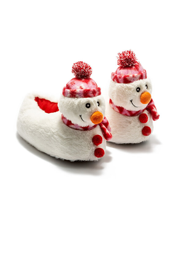 Kardan Kadın,Garson Boy Hayvanlı Panduf Beyaz 3641