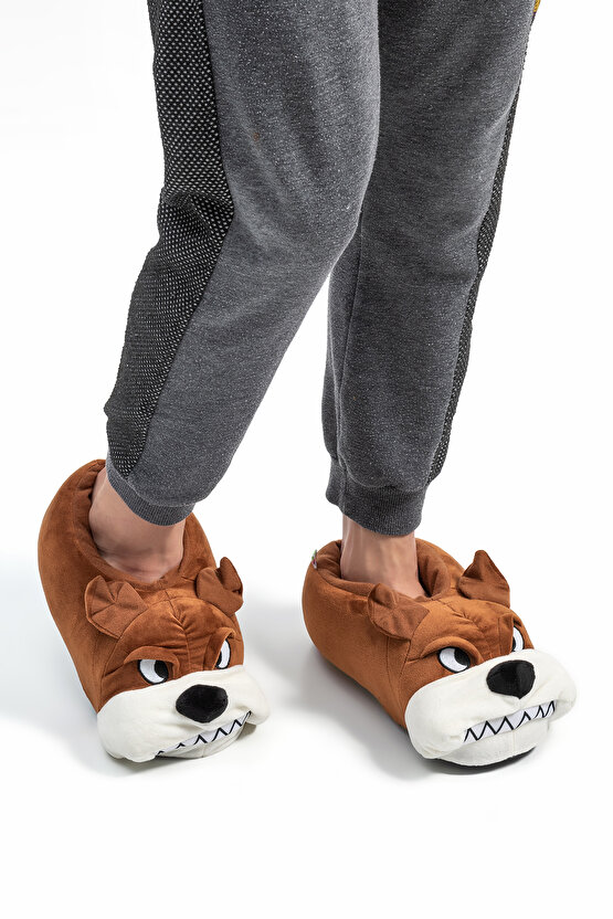 Kızgın Erkek Hayvanlı Panduf Kahverengi 4146