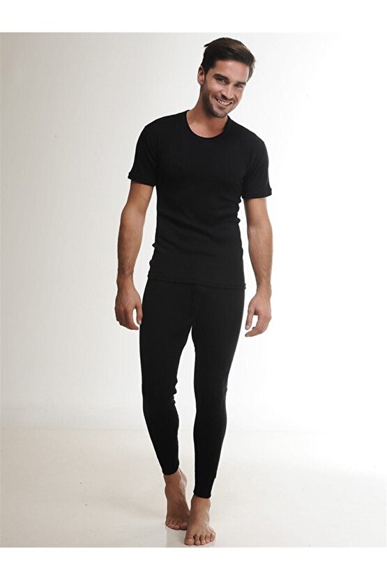 Siyah Erkek Yün Tek Alt Içlik 1001 % 75 Yün 25 Akrılık
