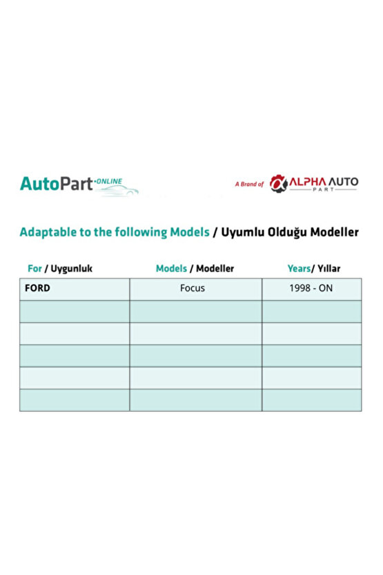 Ford Focus için Cam Kriko Plastiği-Sağ-Sol-SET