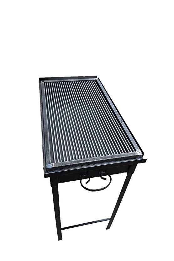 Ayaklı Demir Mangal 40x70 Yerden Yüksekliği 75 Cm Seyyar Portatif Mil Izgara AĞIR VE BÜYÜK