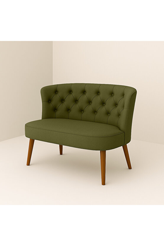 İkili Koltuk Haki Yeşil - Çay Seti Koltuk