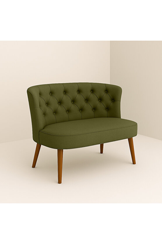 İkili Koltuk Haki Yeşil - Çay Seti Koltuk