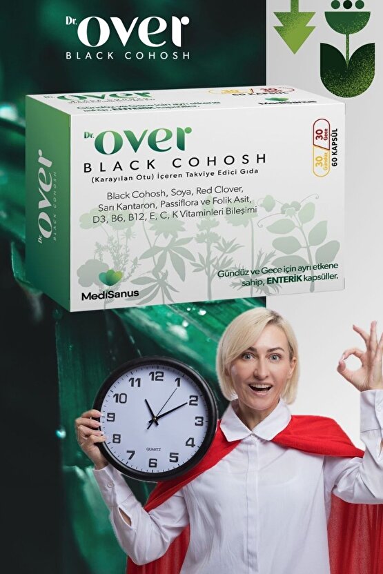 Black Cohosh, Karayılan Otu, Soya, Red Clover, Sarı Kantaron, Passiflora Içeren Gıda Tak. 1 Kutu