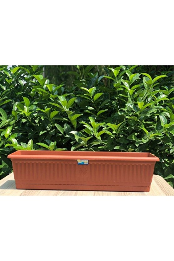 Bahçe Balkon Saksı (13 Lt) 70 Cm, 3 Adet Uzun Balkon Saksı, Hak Saksı