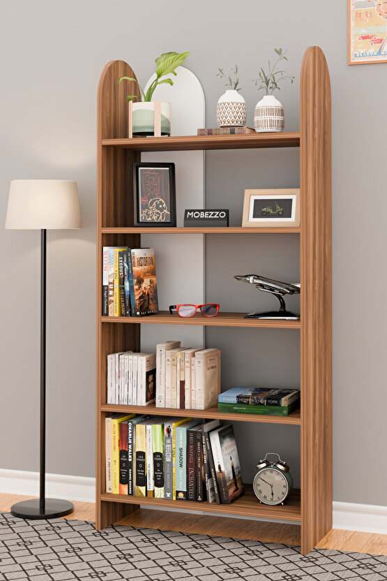 Dekoratif 5 Raflı Kitaplık Modern Kitaplık Kütüphane Organizer