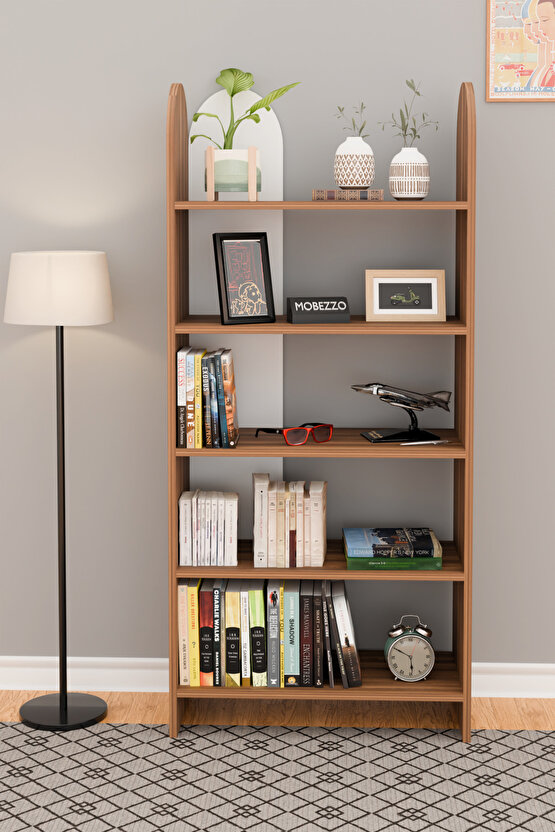 Dekoratif 5 Raflı Kitaplık Modern Kitaplık Kütüphane Organizer