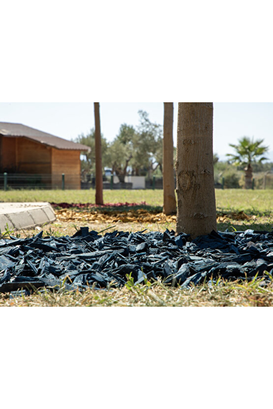 Mavi Renkli Malç 40 Litre 25-65 mm Renkli Ağaç Kabuğu Renkli Ağaç Yonga Bahçe Dekor Peyzaj Mulch