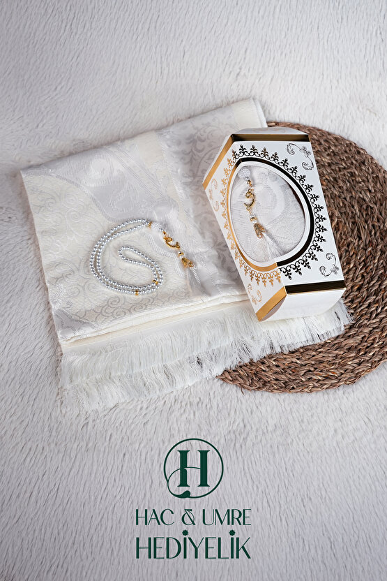 Tesbih Seccade Seti | Seccade Seti | Hediyelik Seccade | Hac Umre Hediyesi | Umre Dönüşü Hediye