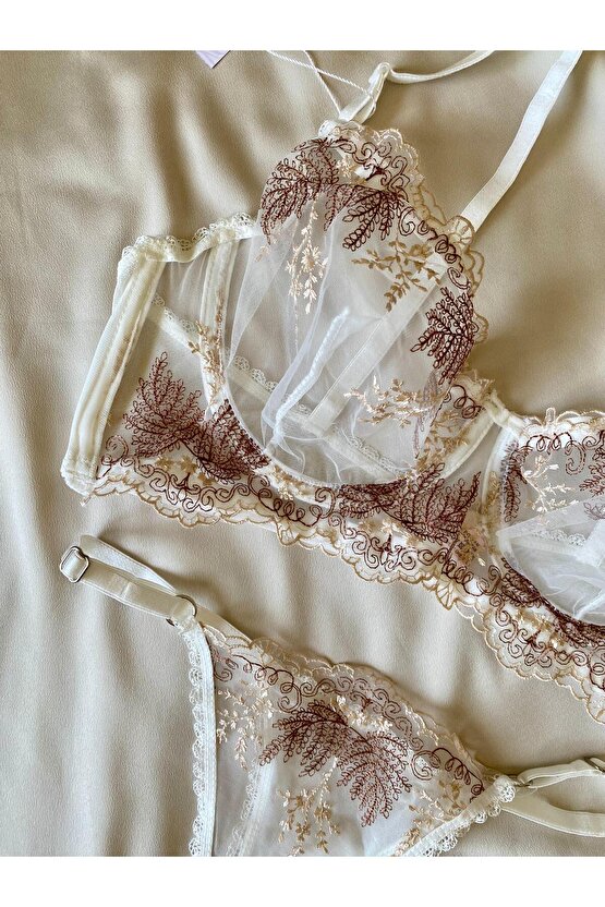 Büyük Beden C kup Brode sütyen takımı