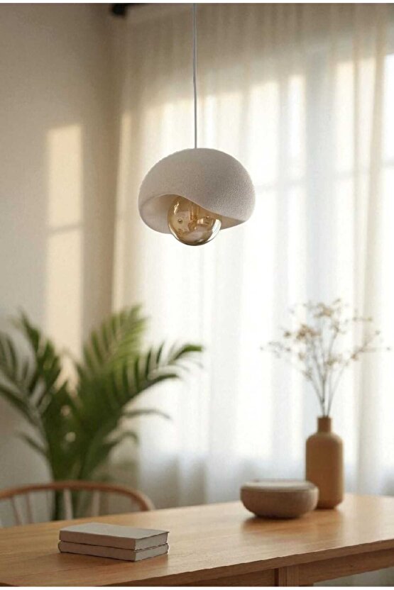 Tekli Sarkıt Avize Rustik E27 Modern Avize Bohem Beton Görünüm (E27 Ampul Dahildir.)