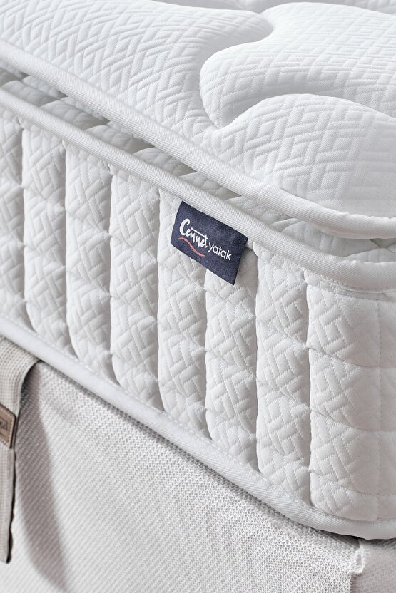 Zambak Modeli Çift Kişilik Pedli Paket Yaylı Full Ortopedik Antibakteriyel Yatak