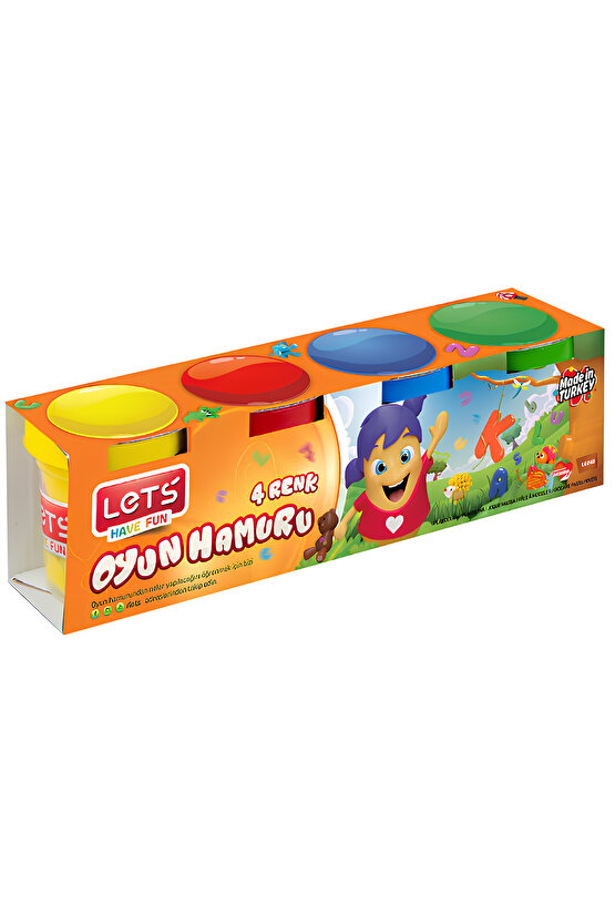 224gr 4 Renk Oyun Hamuru - Çocuklar İçin Eğitici ve Eğlenceli Aktivite Seti