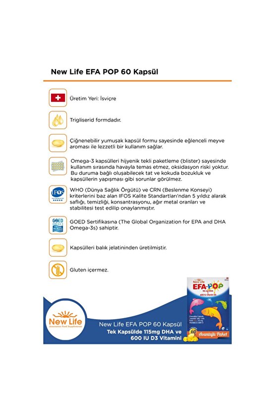 Efa Pop 60 Kapsül