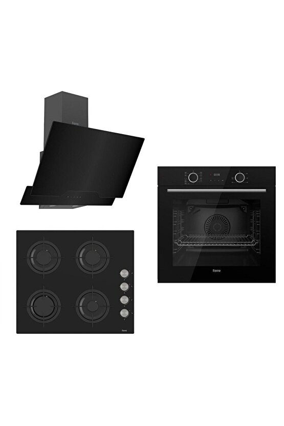 Fryart Cs Serisi Siyah Ankastre Cam Set (d063 + Cs205 + Xe63cs)