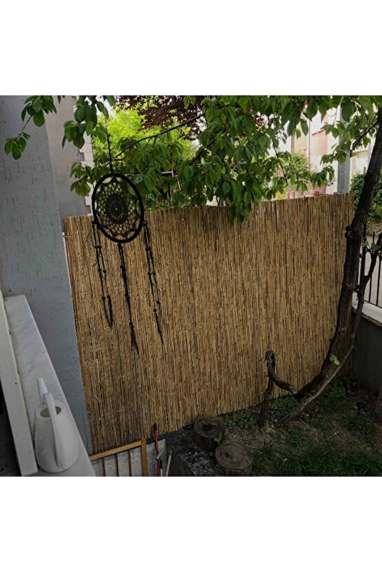 110CM Yükseklik X 600CM Genişlik Bambu Kamış Hasır Çit Dekoratif Bahçe Balkon ve Duvar Çiti .