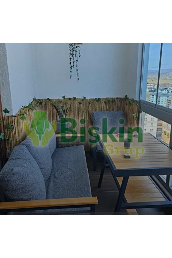 110 CM X 1 Metre Bambu Kamış Hasır Çit , Bahçe Balkon Gölgelik vb. Dekorasyon Doğal