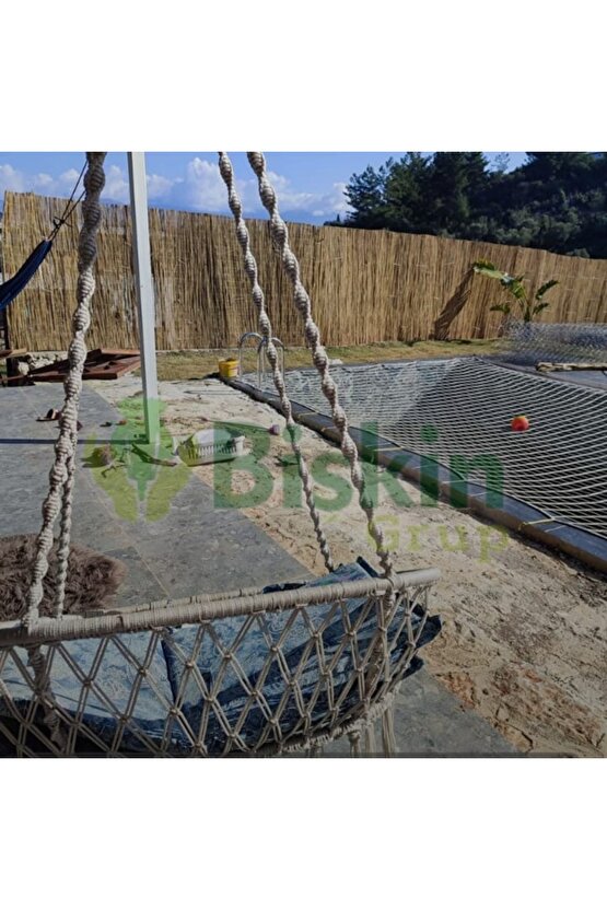 2.5 Metre X 5  Metre Bambu Kamış Hasır Çit , Bahçe Balkon Gölgelik vb. Dekorasyon Doğal