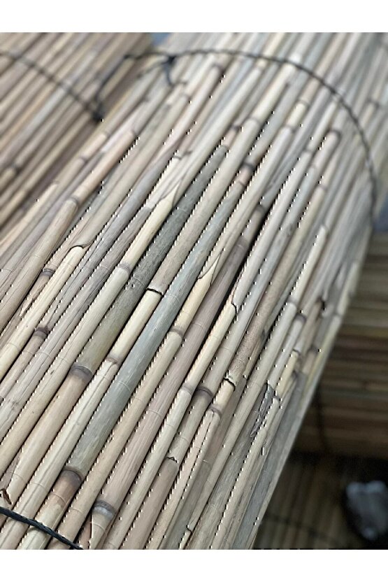Doğal Kamış Hasır Çit 1m X 5m Doğal Bambu -bahçe Çiti - Gölgelik Hasır -tavan Dekorasyon