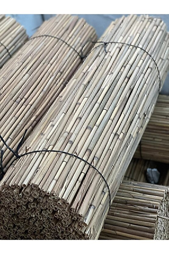 Doğal Kamış Hasır Çit 1m X 5m Doğal Bambu -bahçe Çiti - Gölgelik Hasır -tavan Dekorasyon
