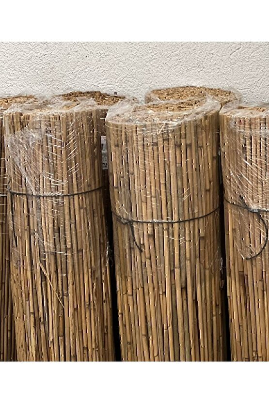 Doğal Kamış Hasır Çit 1m X 5m Doğal Bambu -bahçe Çiti - Gölgelik Hasır -tavan Dekorasyon