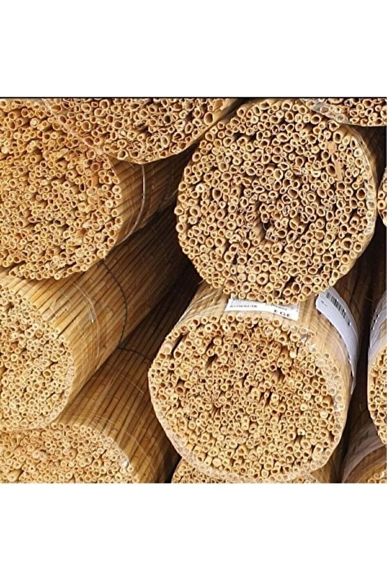 1m X 5m Hasır Kamış Çit Bambu Gölgelik Bahçe Dekor Misina Örgü Kamış