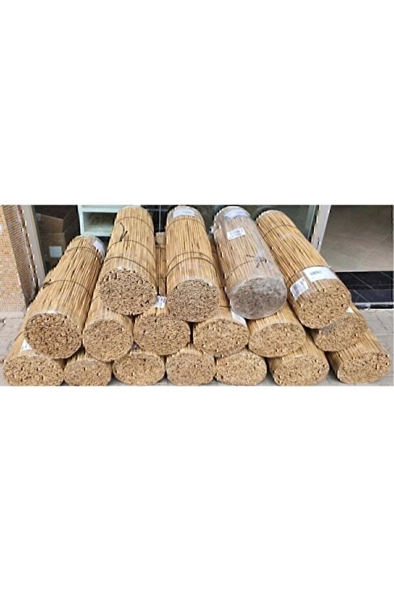 1m X 5m Hasır Kamış Çit Bambu Gölgelik Bahçe Dekor Misina Örgü Kamış