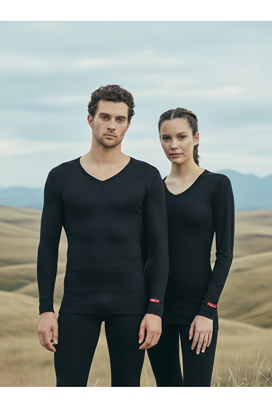 Unisex Termal Tişört 2. Seviye 1257 - Siyah