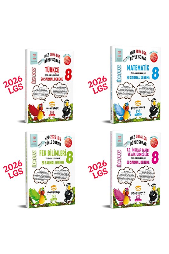 2026 LGS türkçe-matematik-fen-inkilap ilk doz denemeleri 4lü settir
