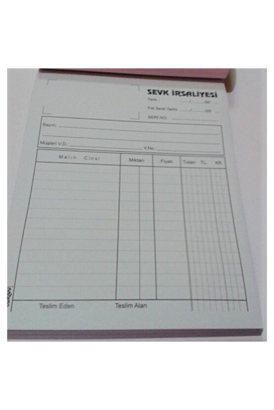 Sevk İrsaliyesi No:3 Otokopili 2 Nüsha 6 lı Paket