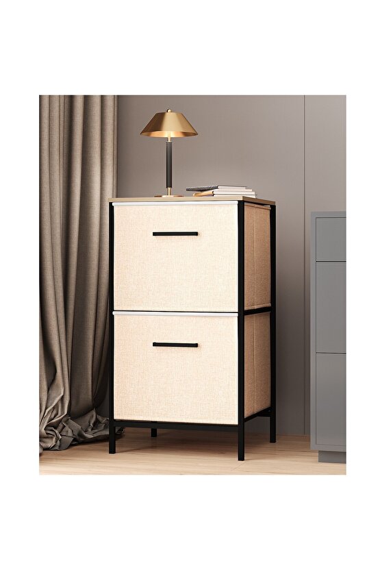 Çok Amaçlı Dolap 2 Çekmeceli Orta Boy Komodin Sehpa