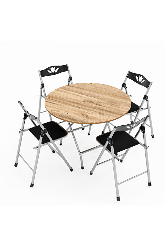 Katlanır Masa ve 4 Adet Sandalye Seti