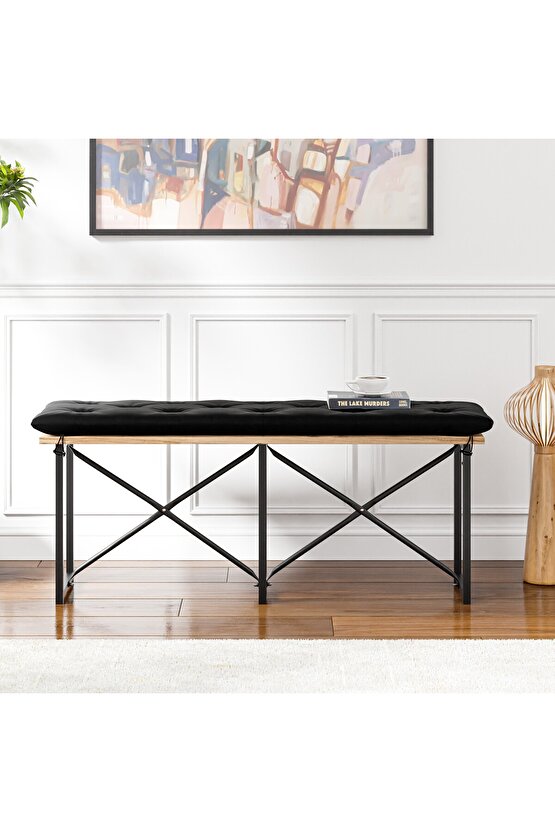 Mutfak Bahçe Minderli Bank Sandalye Düz Bank Sandalye Bench Çam 1544