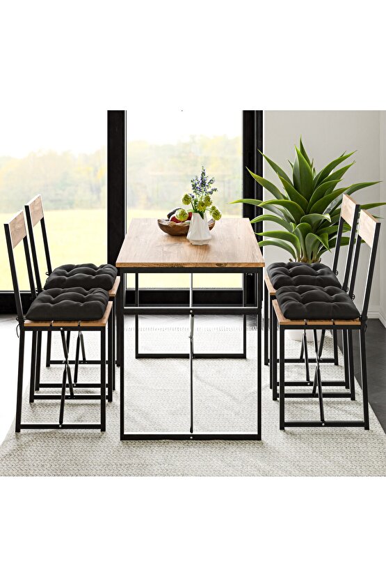 Atlantik Minderli Mutfak Masası Yemek Masası Takımı Çam 1532