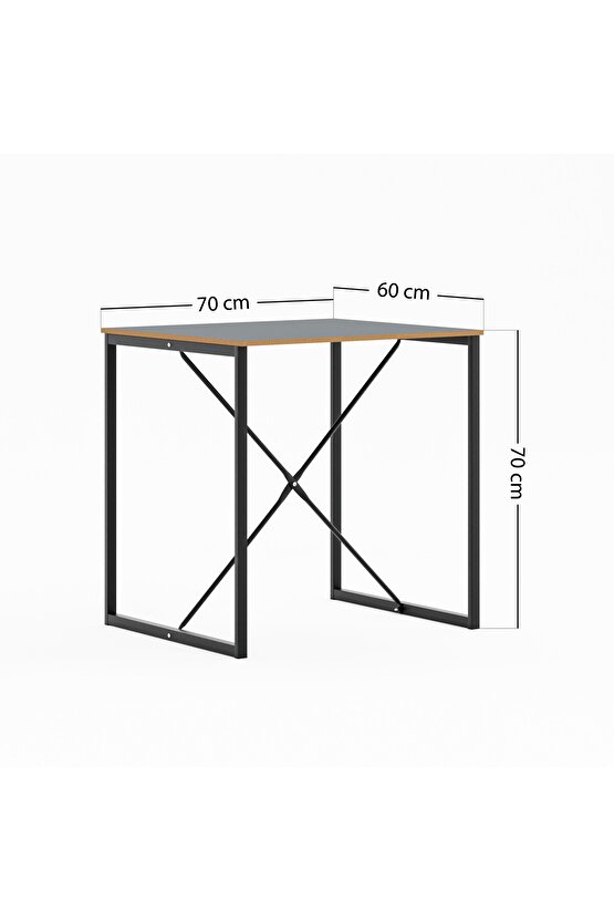 Mutfak Masası 2 Kişilik Balkon Masa Takımı Füme 1491