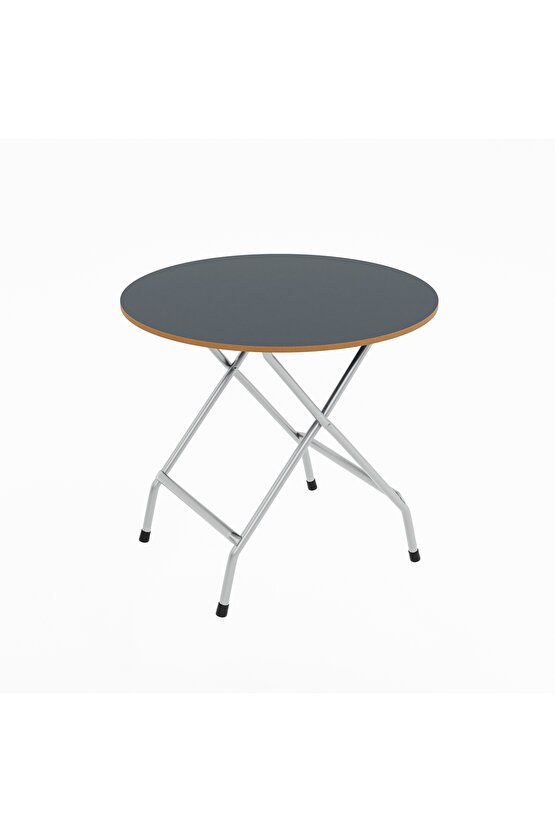 Mutfak Masa Yemek  Katlanır Bahçe Masası  Yuvarlak Füme 1454