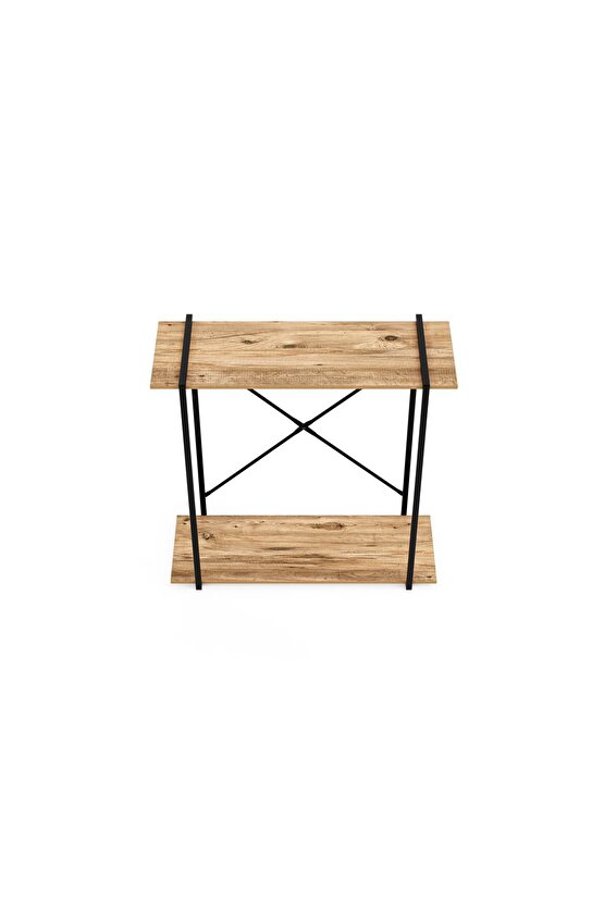 Metal Ayaklı Dresuar Raflı Dresuar Dekoratif Metal Dresuar Çam 1376