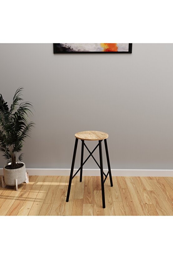 Atlantik Çam Bar Taburesi Seti Masası Mutfak Oval 2 Kişilik Yemek Masası 1248