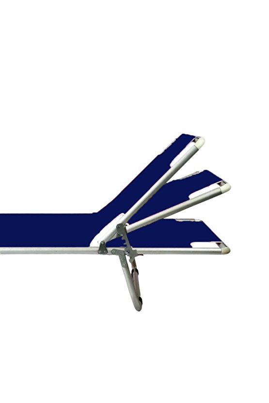 Katlanır Alüminyum Şezlong Kademeli Kamp Yatağı Mavi 1288